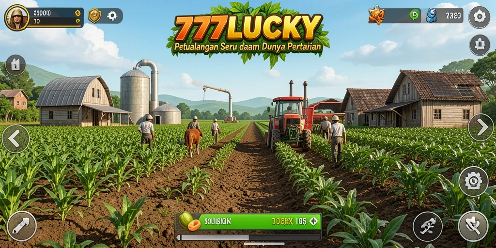 Gameplay seru bertani di 777LUCKY dengan grafis menarik.