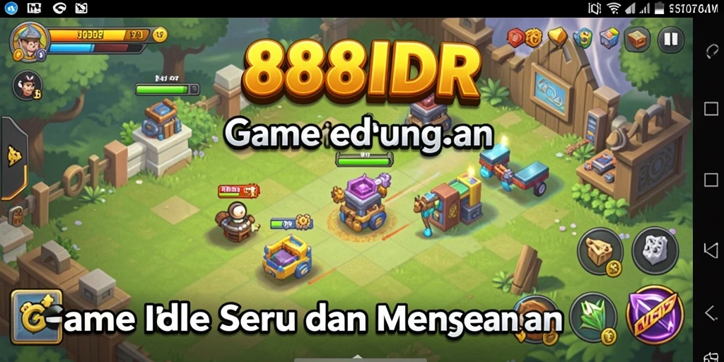 Tampilan antarmuka permainan Idle yang menarik di 888IDR.