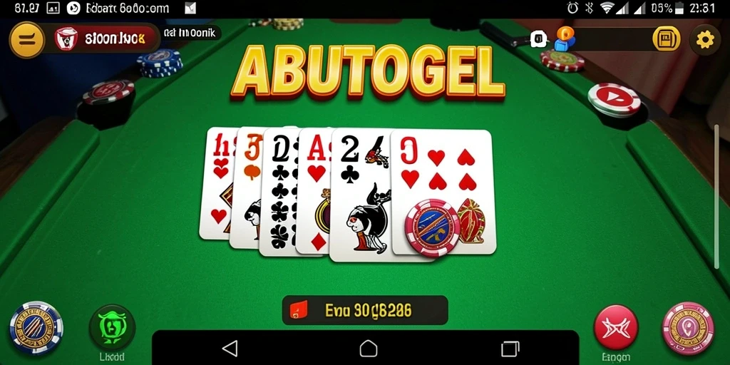 Tampilan gameplay seru di ABUTOGEL dengan suasana permainan Domino.
