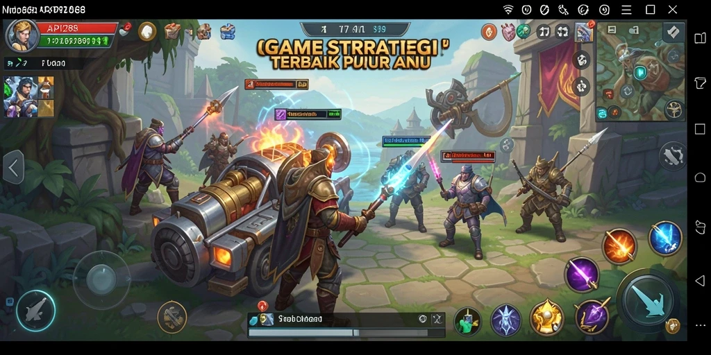 Tampilan keren dari gameplay strategi dalam API288.