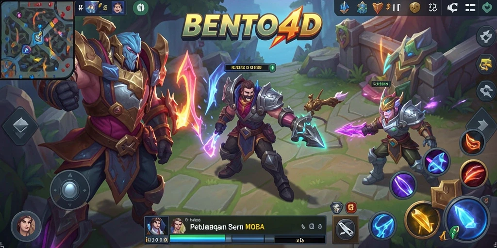Tampilan gameplay BENTO4D yang mendebarkan dalam setiap pertarungan tim.