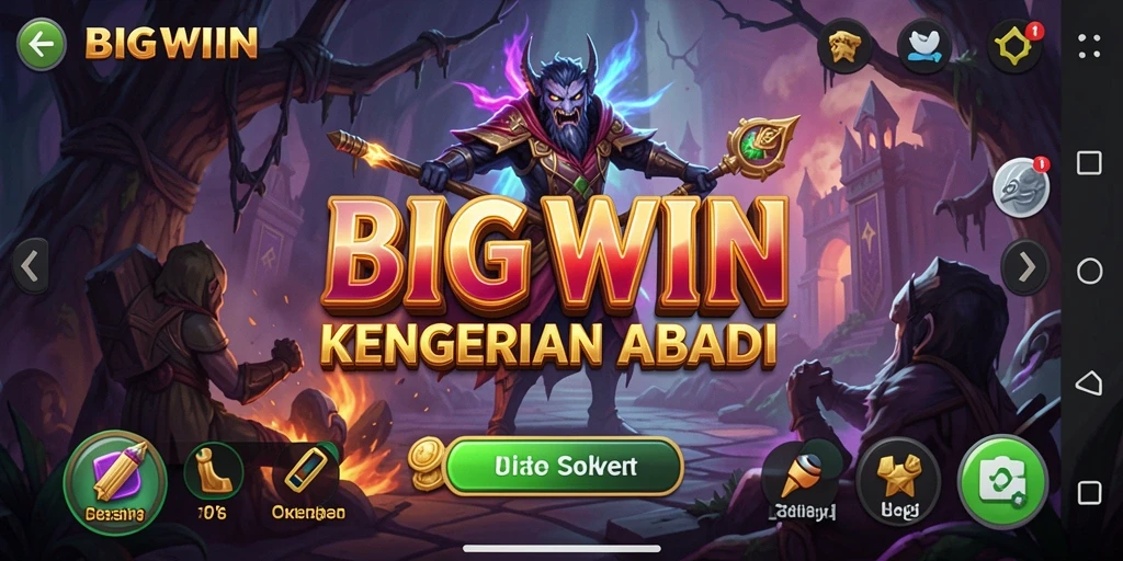 Tangkapan layar menampilkan momen menegangkan dalam permainan BIGWIN.