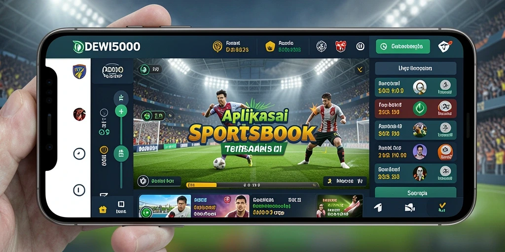 Tampilan screenshot DEWI5000 yang menampilkan fitur taruhan olahraga.