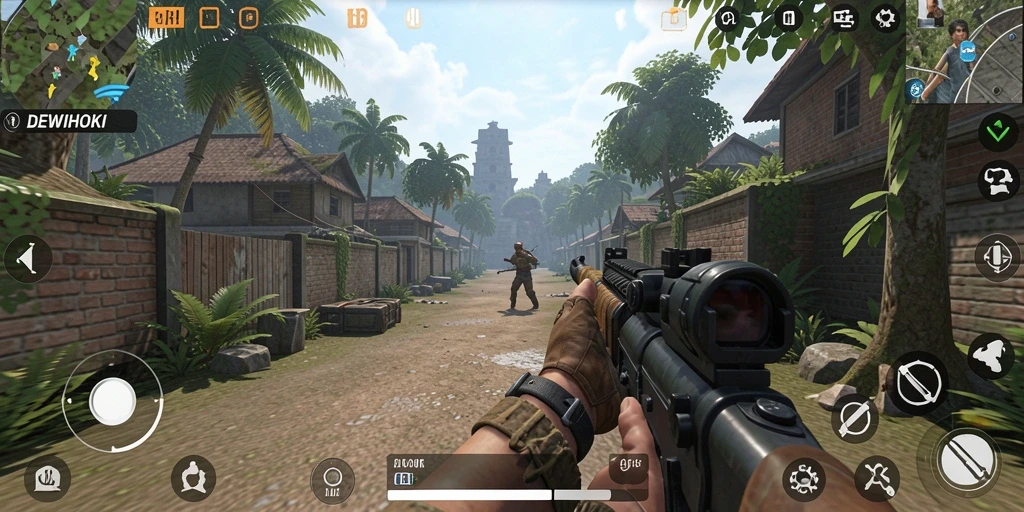 Tampilan gameplay seru dari DEWIHOKI dengan aksi TPS yang mendebarkan.