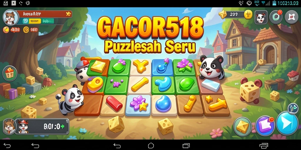 Tampilan gameplay seru di dalam GACOR518 yang penuh tantangan puzzle.