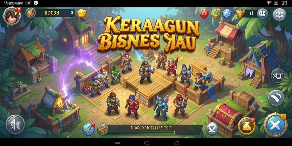 Tampilan gameplay ID098 yang mengasah keterampilan bisnis Anda.