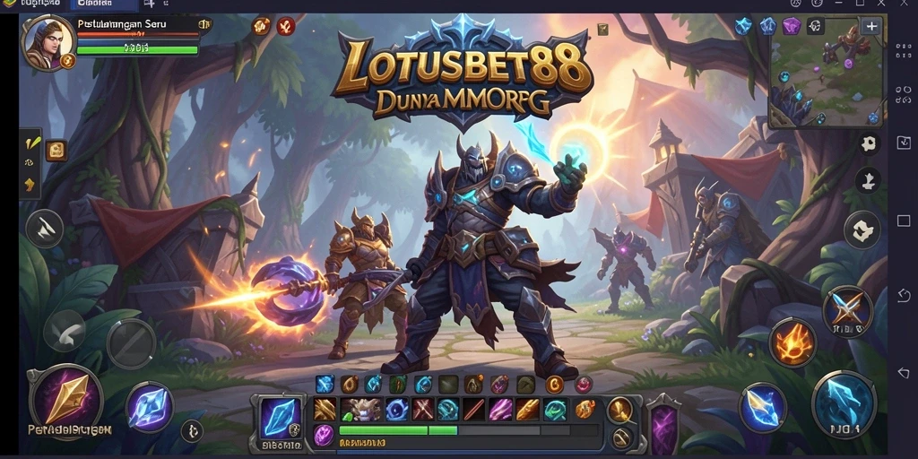 Tampilan gameplay epik dalam <strong>LOTUSBET88</strong> dengan aksi pertempuran yang mendebarkan.