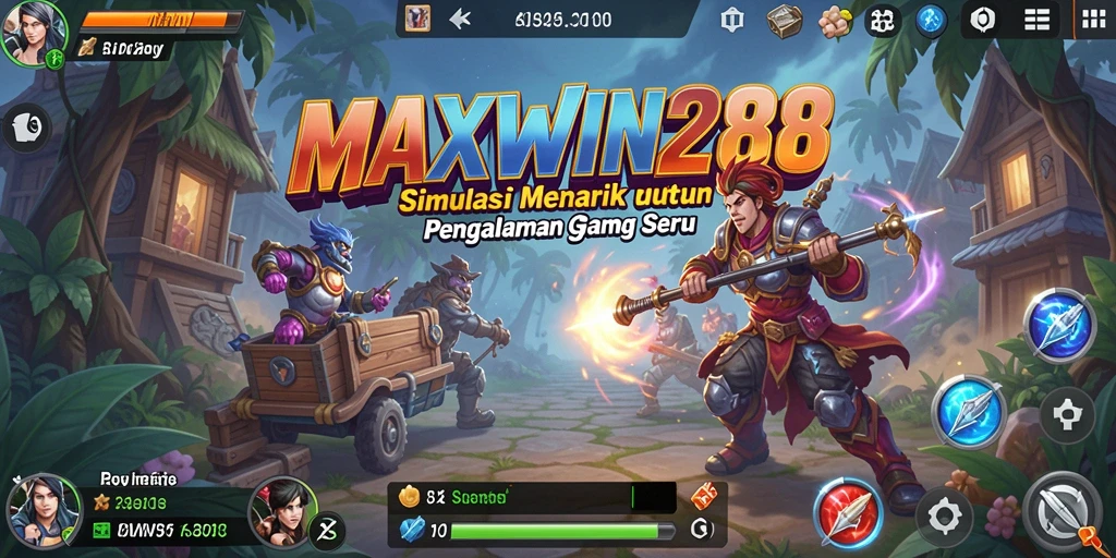 Tangkapan layar gameplay MAXWIN288 menunjukkan aksi mendebarkan dan grafis tajam.