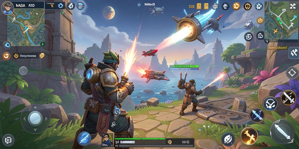 Tampilan gameplay menakjubkan dari NASA4D dengan aksi seru di dunia ARPG.