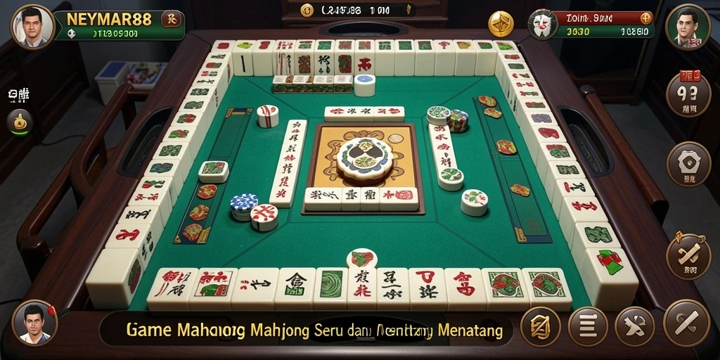 Screenshot gameplay NEYMAR88 yang menampilkan tantangan Mahjong.