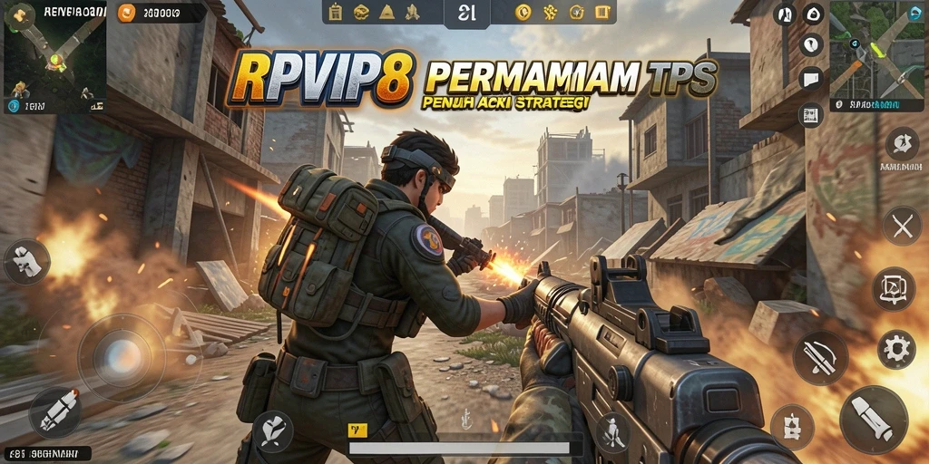Tampilan aksi seru dalam gameplay RPVIP8.