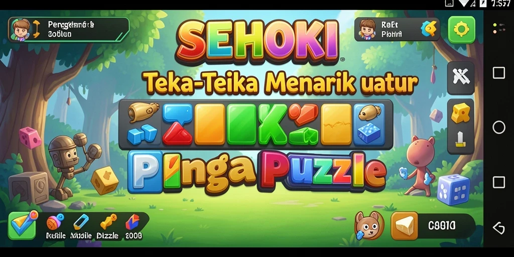 Screenshot gameplay SEHOKI yang menampilkan tantangan teka-teki.